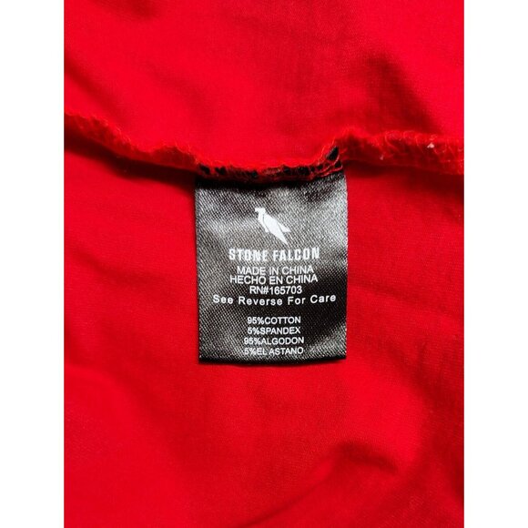 Stone Falcon Red Zip Polo Shirt M - Picture 5 of 10